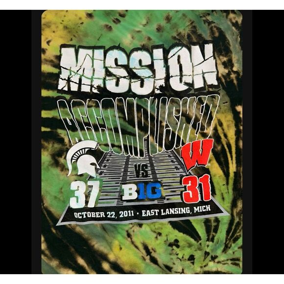Michigan State 2011 Defeats Wisconsin Tie-Dye Tee - Picture 3 of 4